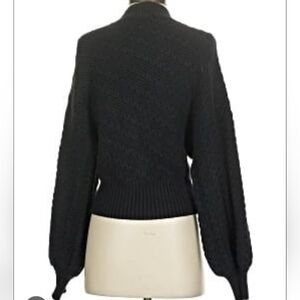 TRUTH BY REPUBLIC WOMEN'S BLACK CABLE KNIT TURTLENECK SWEATER SIZE LARGE